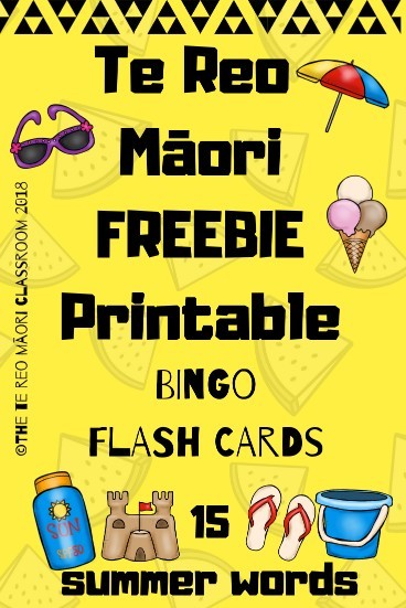 This te reo Māori freebie printable is a game of Bingo. It includes flash cards for you to learn 15 summer related words. Bingo is a fun and quick way for you to learn new kupu and keep the learners engaged. I hope you enjoy this te reo freebie.