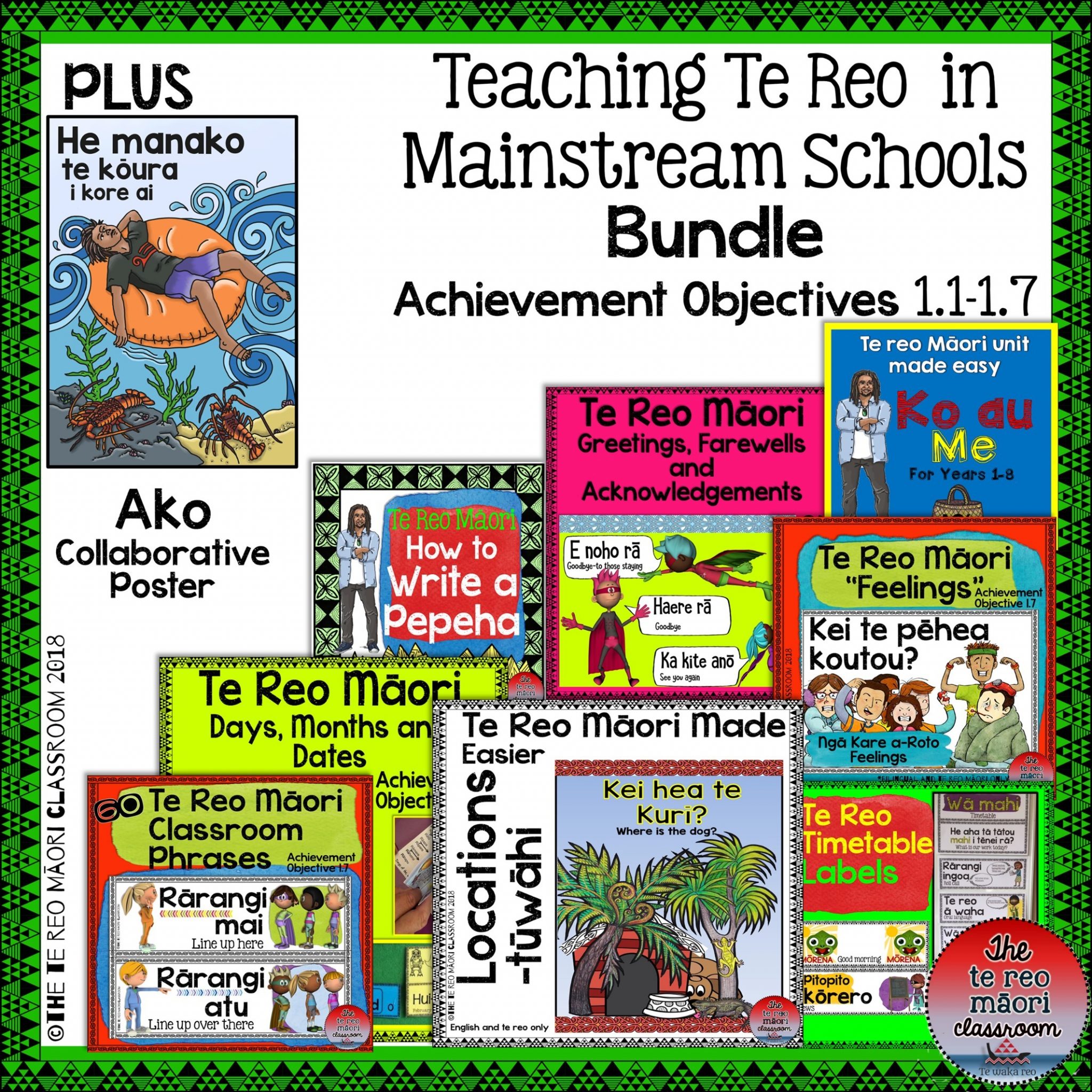 Te Reo Maori in Mainstream Schools BUNDLE (Level 29 Achievement Objectives)