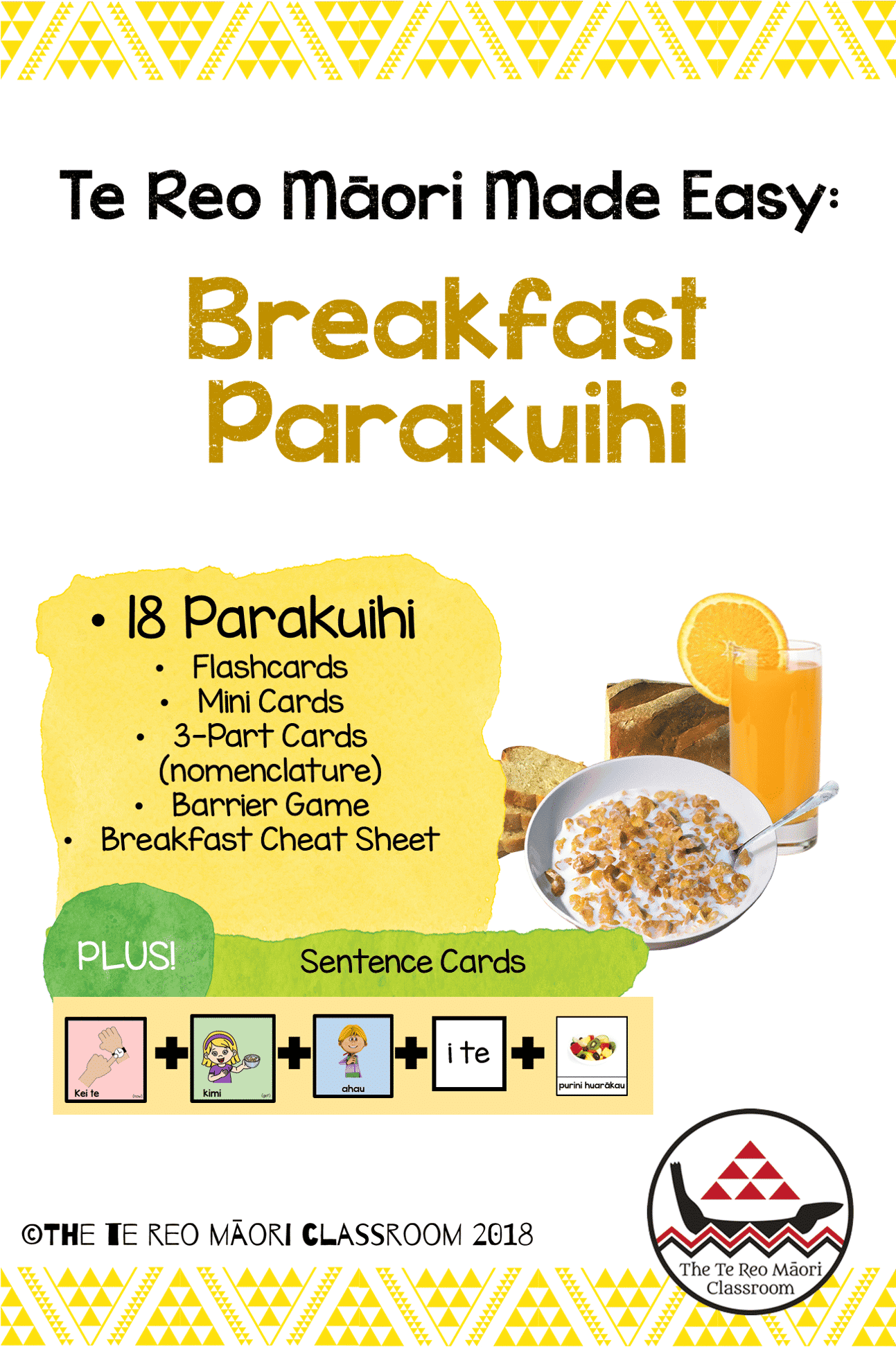 Learn some te reo parakuihi (breakfast) words at home or at school. Heaps of activities to extend your reo. PLUS sentence cards to help with sentence structure and conversation.