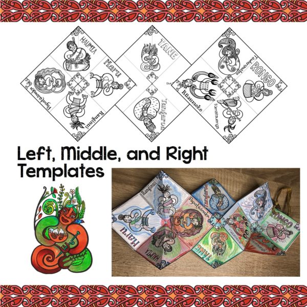Maori gods concertina book templates Maori gods