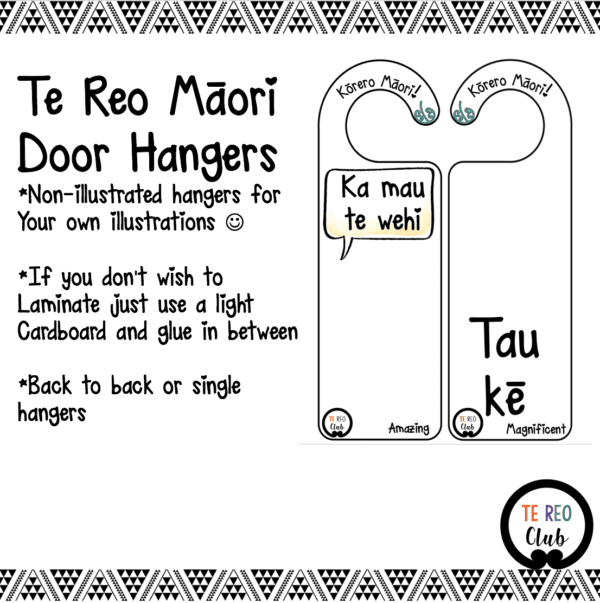 te reo Māori door hangers te reo Māori door hangers